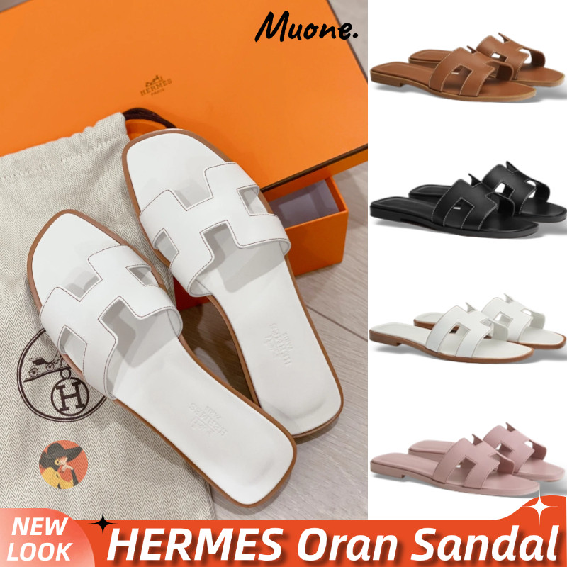 Hermes Oran Sandal Sandal datar wanita