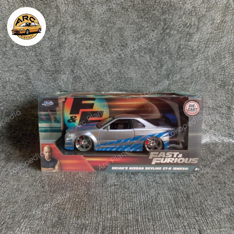 Jada Fast and Furious Brian's Nissan Skyline GT-R (BNR-34)