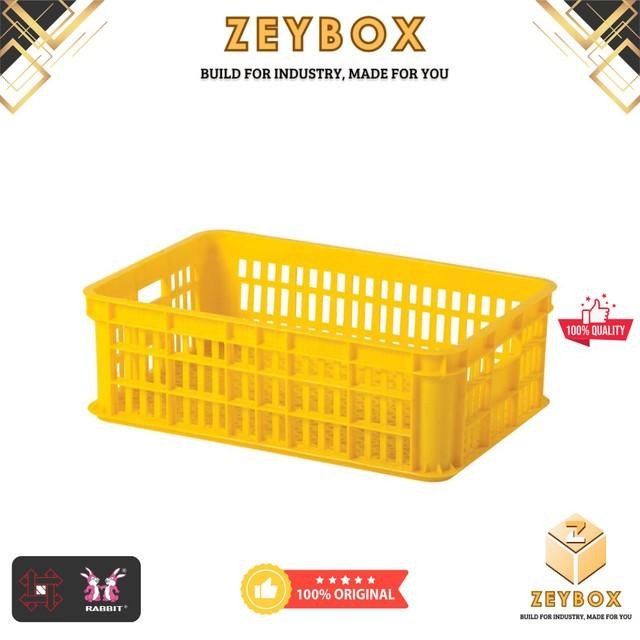 ZEY - Container 2003 Rabbit (P 62 x L 43 x T 20 cm) Krat/Box Roti/Buah Keranjang Industri Serbaguna 
