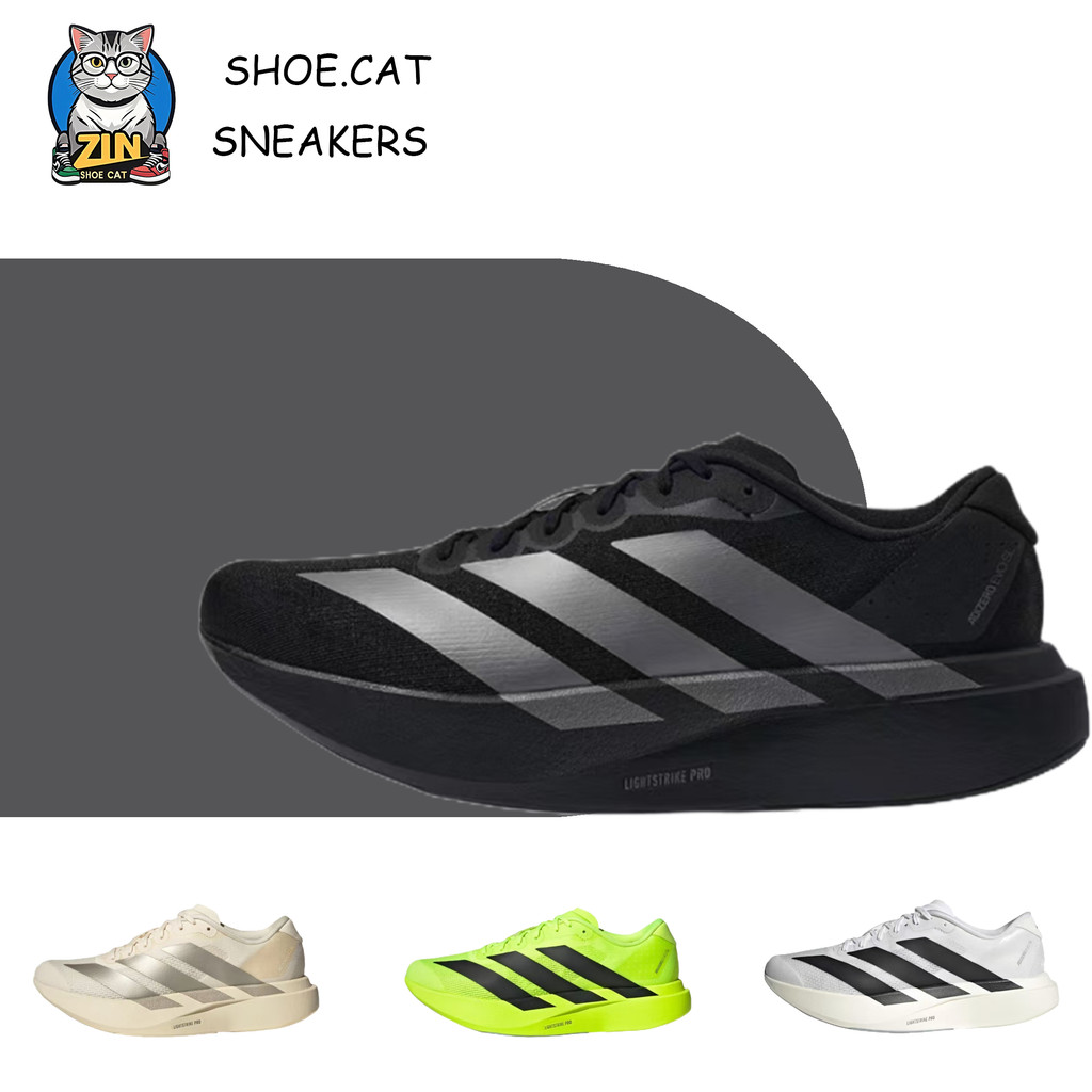 Sepatu Lari Adidas Adizero EVO SL Black Iron Metallic Sneakers Unisex n - Nyaman, Jaringan Udara, Re