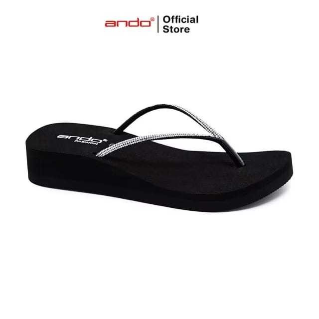 Ando Nice Blink / Nice Blink 02 Terbaru  Sandal Wedges Wanita Sendal Jepit Wedges Perempuan Ando Ori