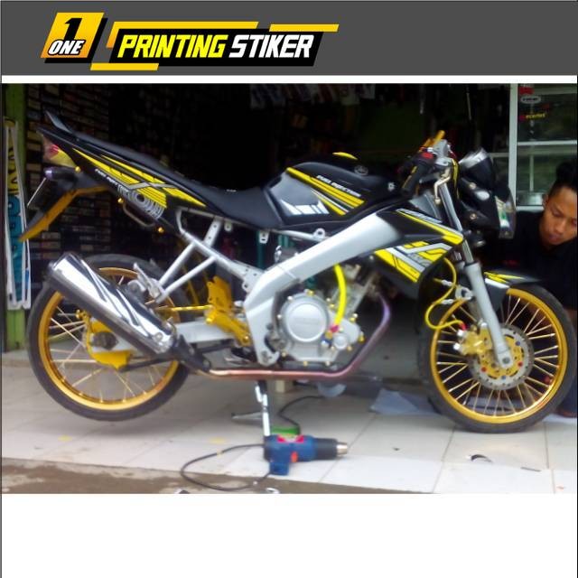 STRIPING STICKER LIS MOTOR VARIASI YAMAHA VIXION LAMA OLD PUTIH-HITAMMERAH-BIRU-MERAH-KUNING