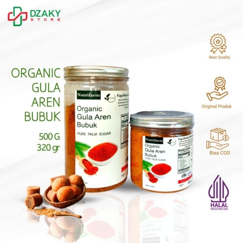 GULA AREN BUBUK ASLI 100% ORGANIK MURNI SACHET 500 GRAM ASLI UNTUK KOPI PALEMBANG / GULA AREN ASLI P