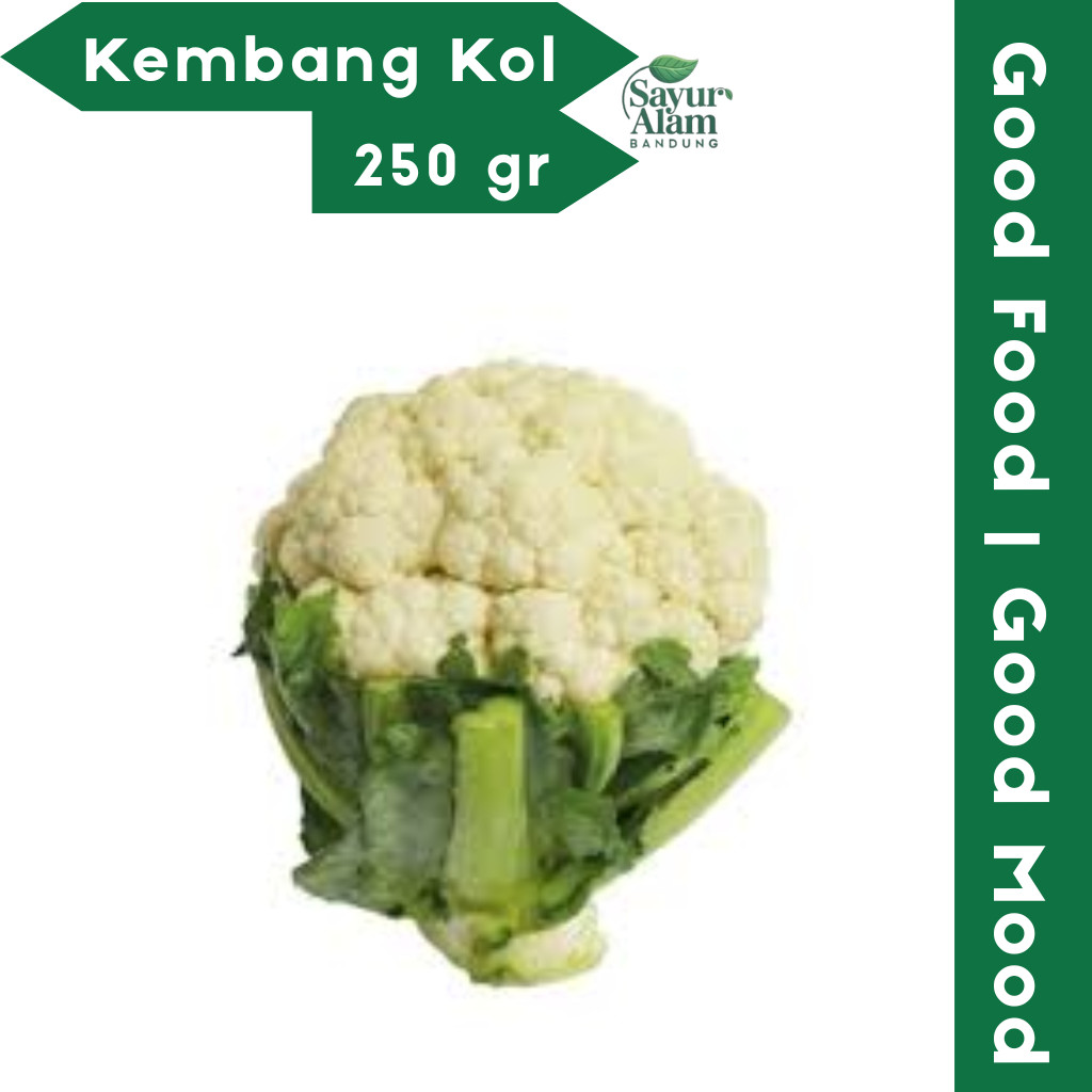 Kembang Kol Brokoli Putih Segar 250 mgr / Sayur Alam Bandung