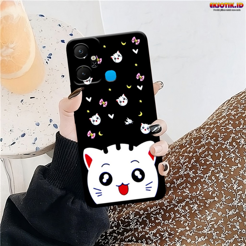Case INFINIX SMART 6 PLUS -  Casing INFINIX SMART 6 PLUS - Case KUCING - Skin Handphone - Silikon IN