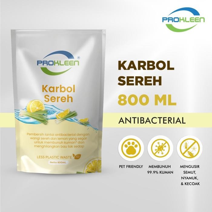 PROKLEEN Karbol Sereh Antibacterial 800mL Refill