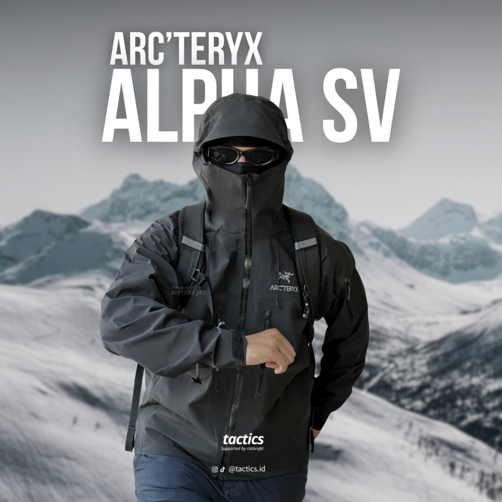 BoxMate Store Arcteryx Alpha SV Gorpcore Outdoor Jacket Water Repellent Anti Air, Windproof ( Size S