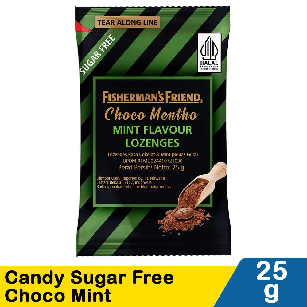 FISHERMAN'S CANDY SUGAR FREE CHOCO MINT 25g