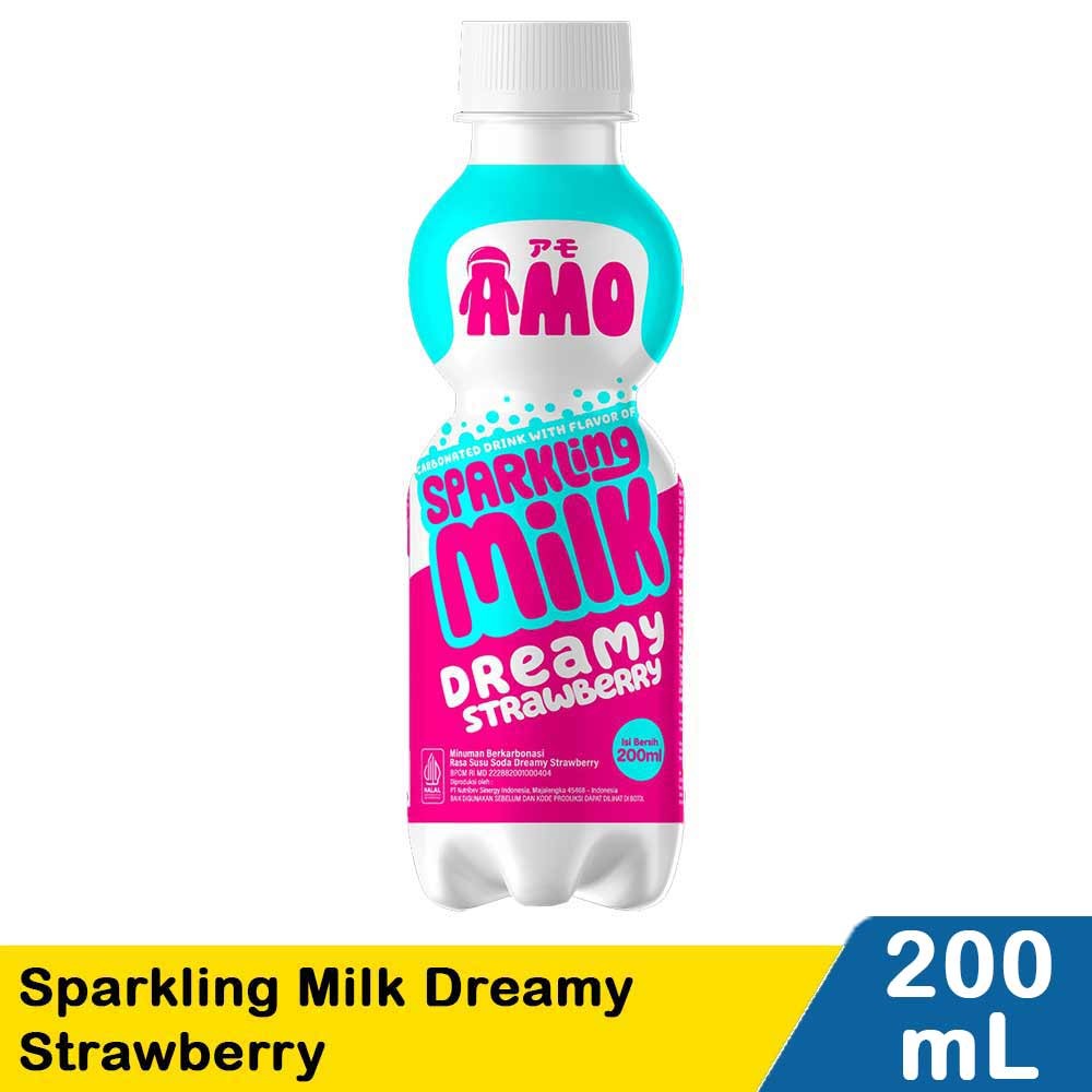 AMO SPARKLING MILK DREAMY STRAWBERRY 180mL