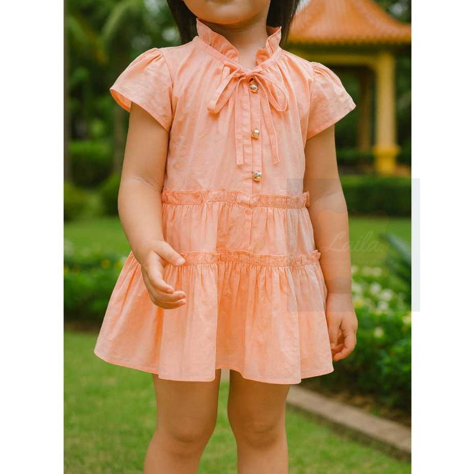 Dres anak susun pita tali fashion casual premium.