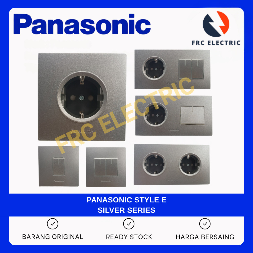SAKLAR - STOP KONTAK - SAKLAR LAMPU - SAKLAR PANASONIC SILVER STYLE E - SAKLAR LAMPU PANASONIC SILVE