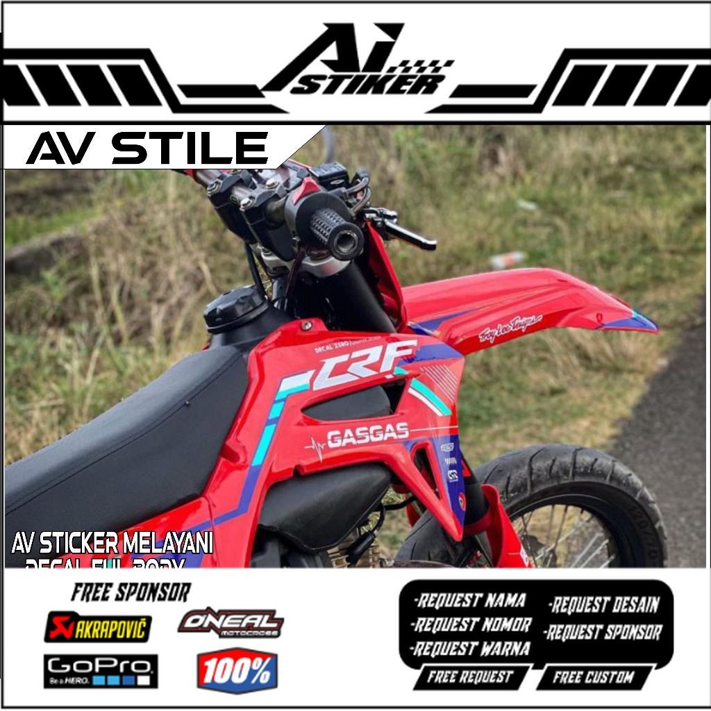 545 decal sticker CRF 250/450 ful body bisa rikues