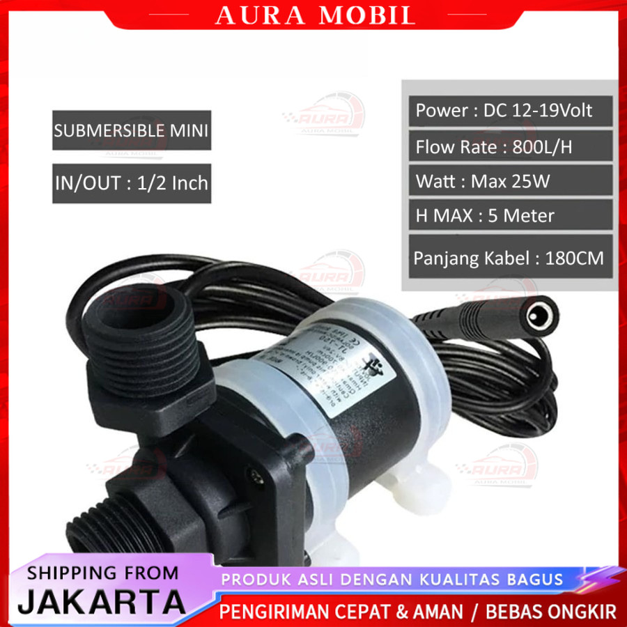 Pompa Air DC Serbaguna untuk Pendorong Ke Mesin Cuci dan Shower -Aura Mobil