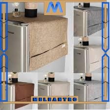 TUTUP KULKAS DENIM POLOS /TUTUP KULKAS KAIN AESTHETIC / COVER KULKAS MINIMALIS / TAPLAK KULKAS / TAP