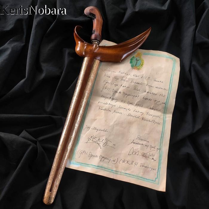 Keris Nogo Rojo Luk 13 Kinatah Mas Pamor Keleng Tangguh Majapahit Tua KNB4
