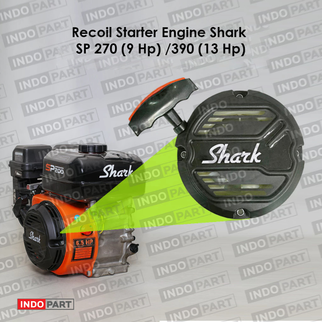 Recoil Starter Engine Shark SP 270 (9 Hp) / SP 390 (13 Hp) – Suku Cadang Mesin Serbaguna Shark