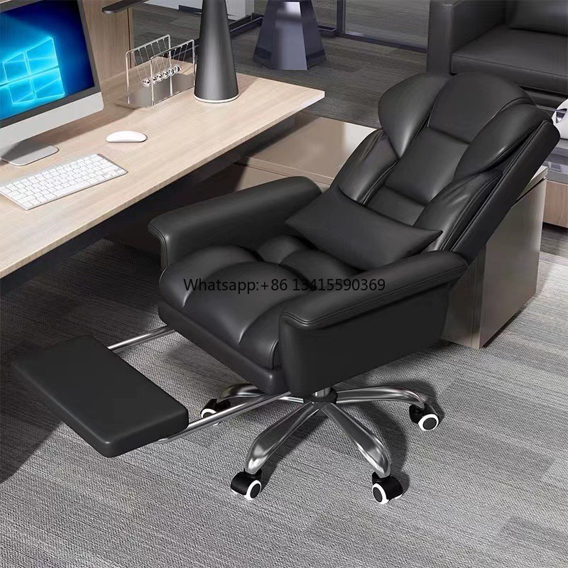 Home Office Chair Executive Leather Adjustable Reclining Chair Modern High Back Ergonomics Office Ch