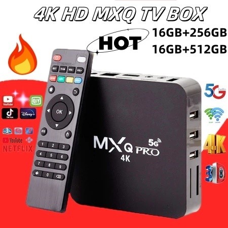 Androit TV Box MXQ Pro 4K HD  2.4G WIFI 16G+256G/512G Smart TV 4K Box Ultra HD 4K Set Top Box Androi