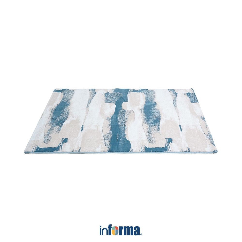 Informa Genesis Karpet 28235 - Biru Turquoise Alas Lantai Dekoratif Rug Permadani Karpet Rumah