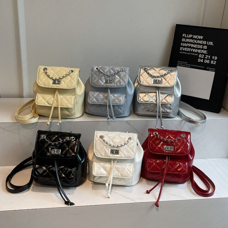 Tas Wanita Musim Panas Gaya Korea Baru Tas Tote Rantai Terinspirasi Chanel Tas Bahu Serbaguna Ransel