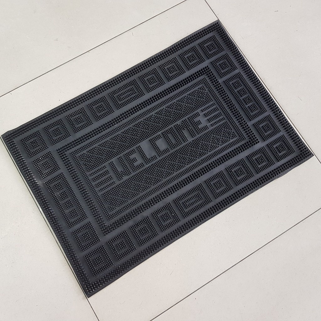 Keset Kaki Karet Anti Licin Hitam 40x60 Cm