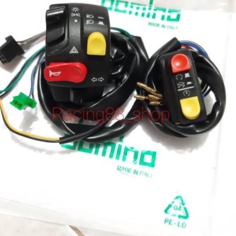 Saklar set kiri kanan DOMINO Holder Model KTC  1set Satria Fu Sonic150 Ninja150 R15 R25 PCX GSX DLL 