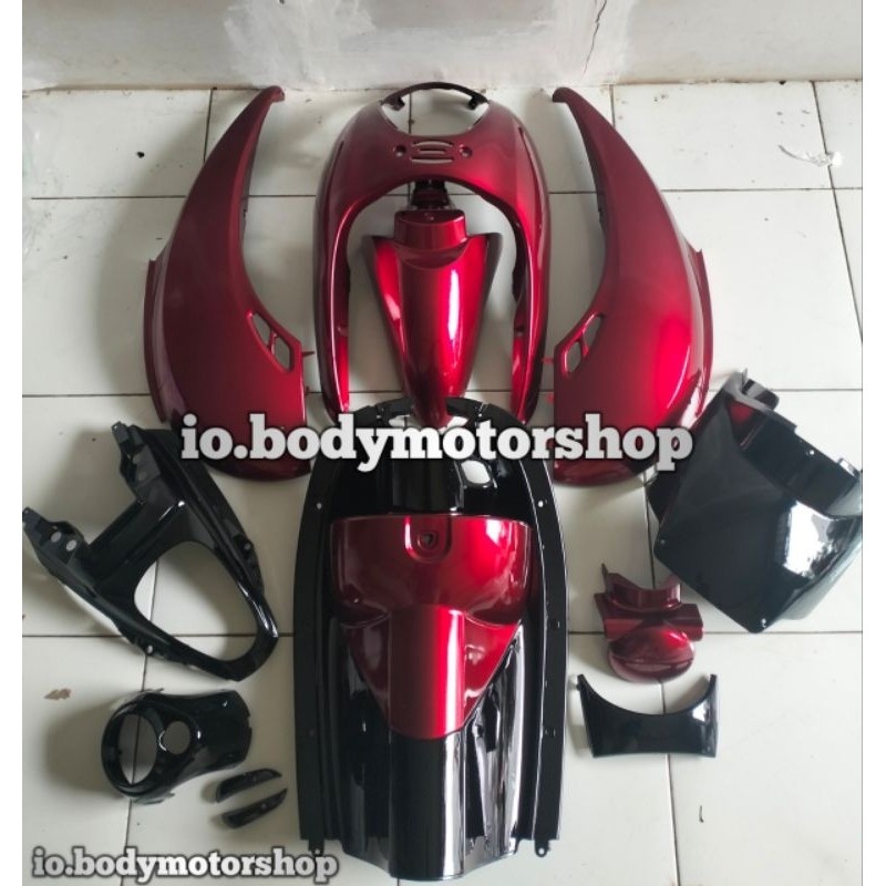 full body halus Scoopy karbu warna merah candy hitam 2008-2012