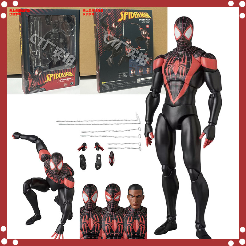 Ct Toys Mafex 092 Spiderman Miles Morales anime Action Figure Ultimate Comics Spider-Man Shf Figure 