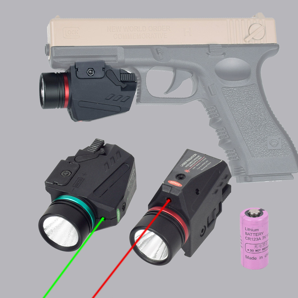 Tactical Nylon   Flashlight Red Green Dot Laser Pointer Sight For  Glock 17 19 CZ 75 1911  Lanterna 