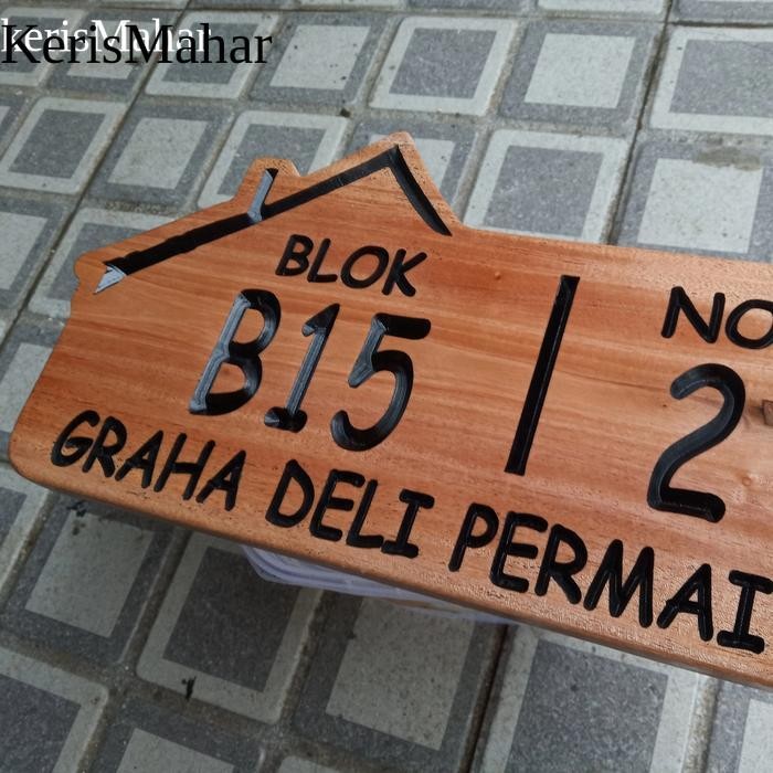 nomor rumah kayu ukir murah