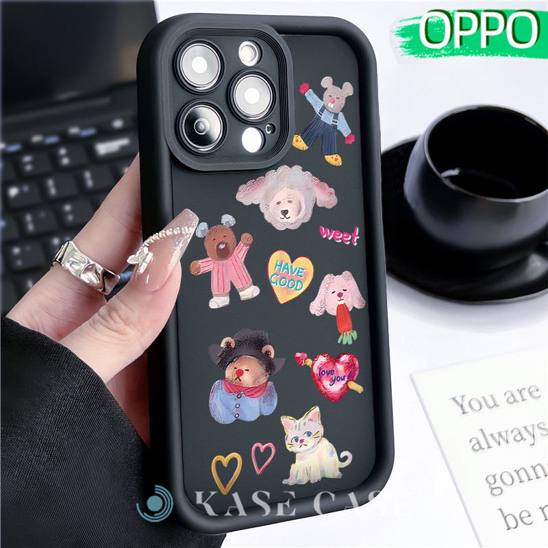 Lucu Animal Silicone SoftCase OPPO A18 A16 A15 A3s A5S A60 A17 A17K A54 A53 A12 A58 A31 A1K A77s Sof