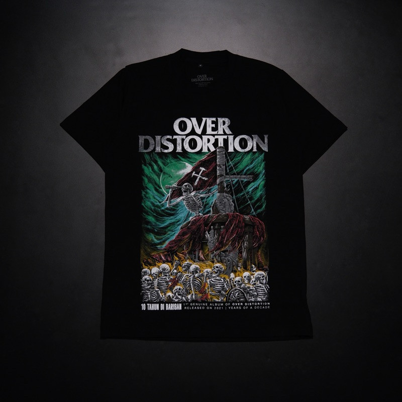 【Asli】Tshirt OVER DISTORTION - 10 Tahun Dibarisan / Kaos Distortion