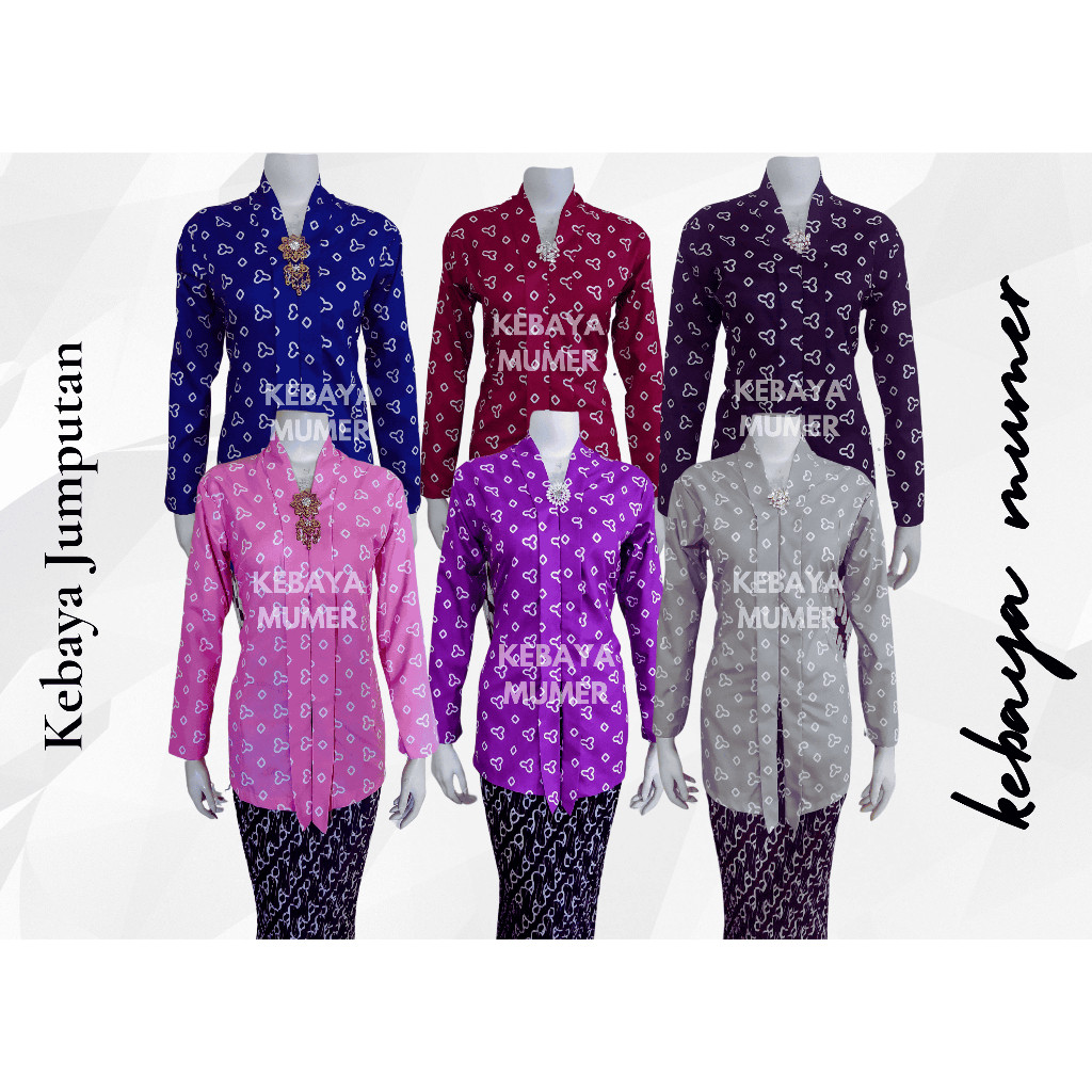 Kebaya Jumputan. Kebaya Kartini. Batik Jumputan. Kebaya Jumputan Murah. Kebaya Kutubaru. Kebaya Flor