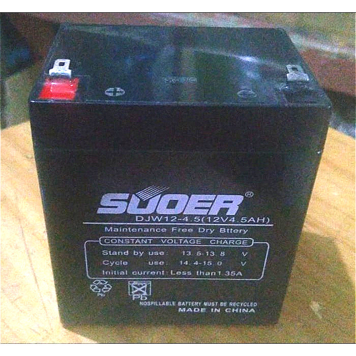 SUOER Aki Kering 12V 4.5AH Battery 12V 4.5AH Baterai Aki Kering UPS