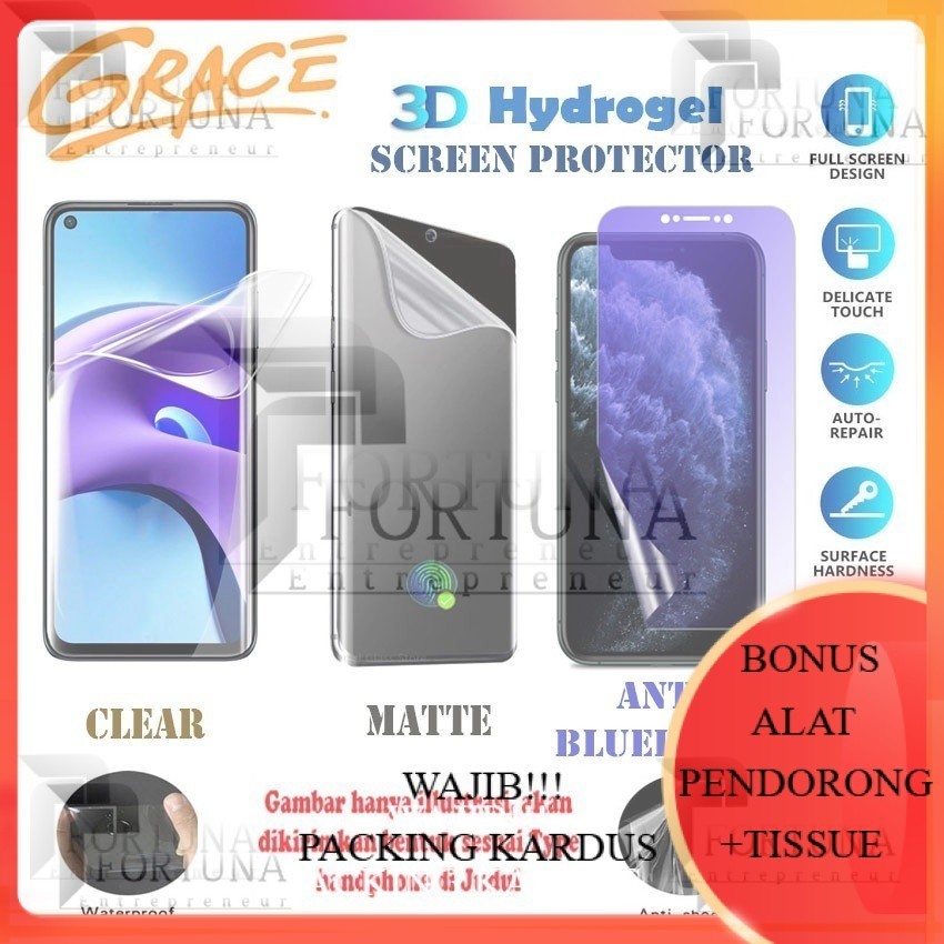 GROSIR COD Hydrogel for Oppo Reno5 Marvel Edition 2021 - 6.4 inch - Screen and Back Protector