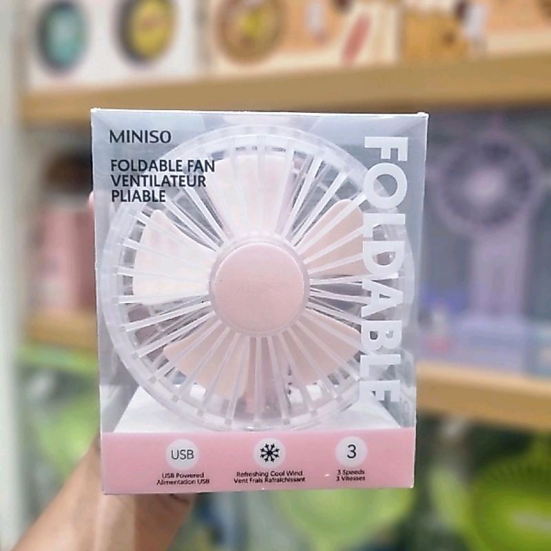 MINISO 1200MAH 3IN1 FOLDABLE FAN (Bisa dilipat)