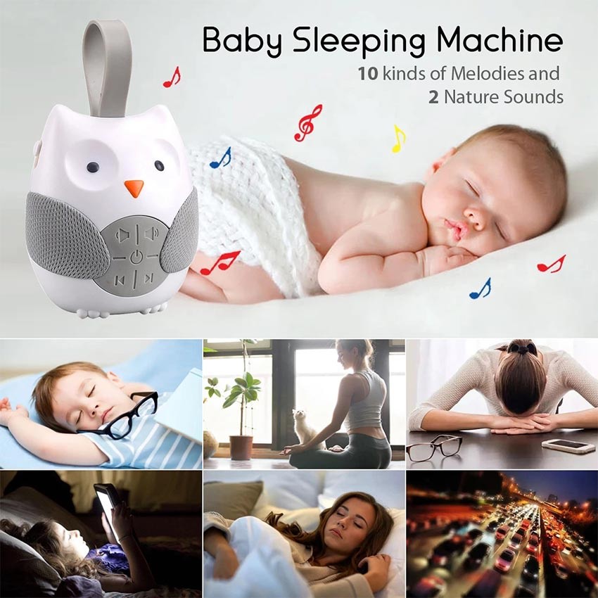 Alat Tidur Bayi White Noise Music Box Gantungan Musik Bayi Portable Sound Machine Aman Nyaman