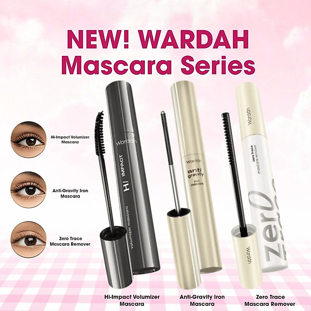 AS WARDAH Mascara Hi-Impact || Anti-Gravity Iron Wardah Zero Trace Mascara Remover
