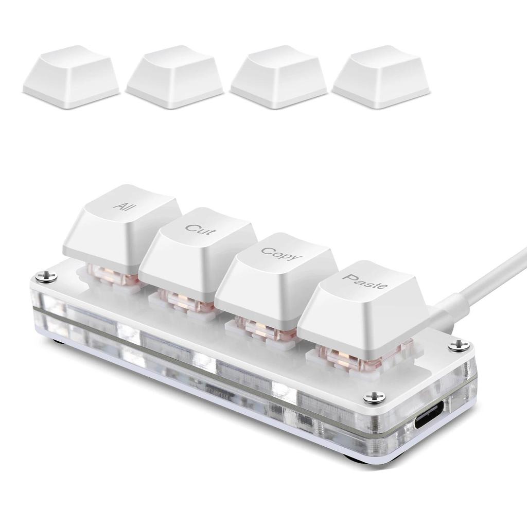 SAYODEVICE 4 Keys Mini Shortcut Key Office Work Macros Keypad OSU Rhythm Game Keypad Gaming USB Wire