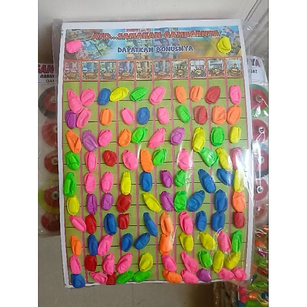 Balon berhadiah mainan lotre anak-anak uang BISA COD