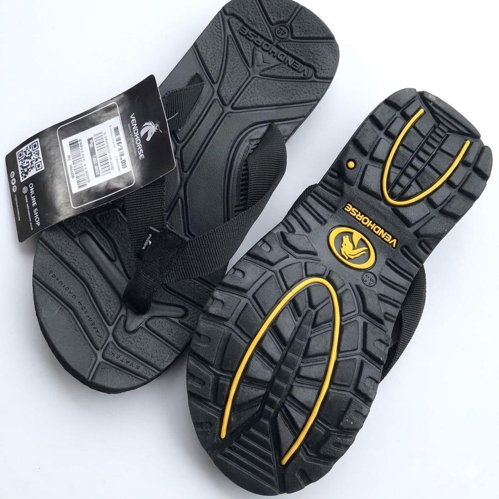 Sandal Jepit Eiger tali hitam tali motif Pria & Wanita bonus Tas Jaring Insole Eva spoon Tebal Sol 2