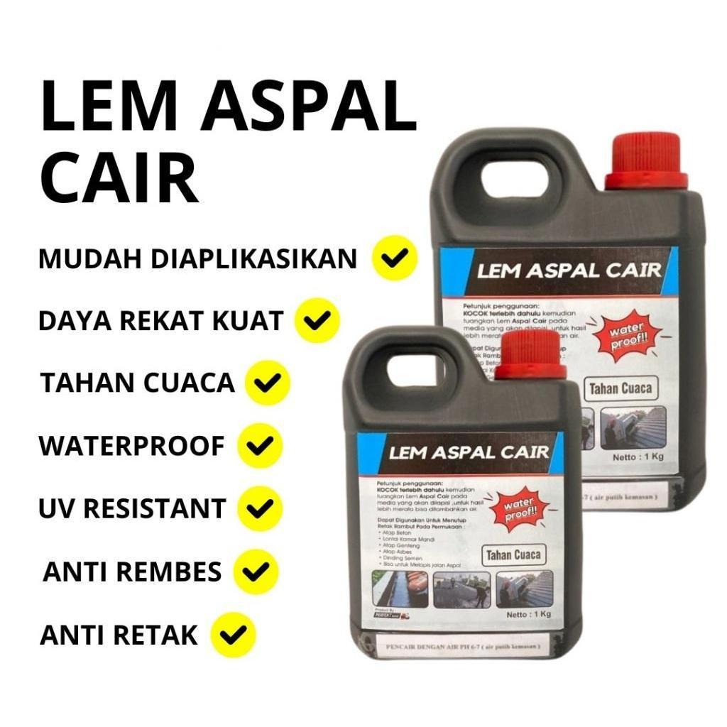 Lem Aspal Cair Waterproof Lem Anti Bocor Anti Air Pelapis Genteng Atap Atas Rumah Lantai Beton
