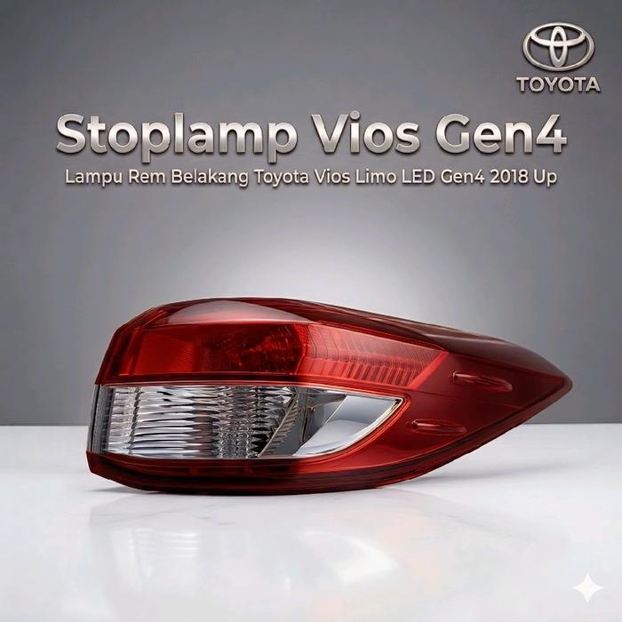 Stoplamp Vios Gen4 Lampu Rem Belakang Toyota Vios Limo LED Gen4 2018 Up Original Bisa Cod - Kanan