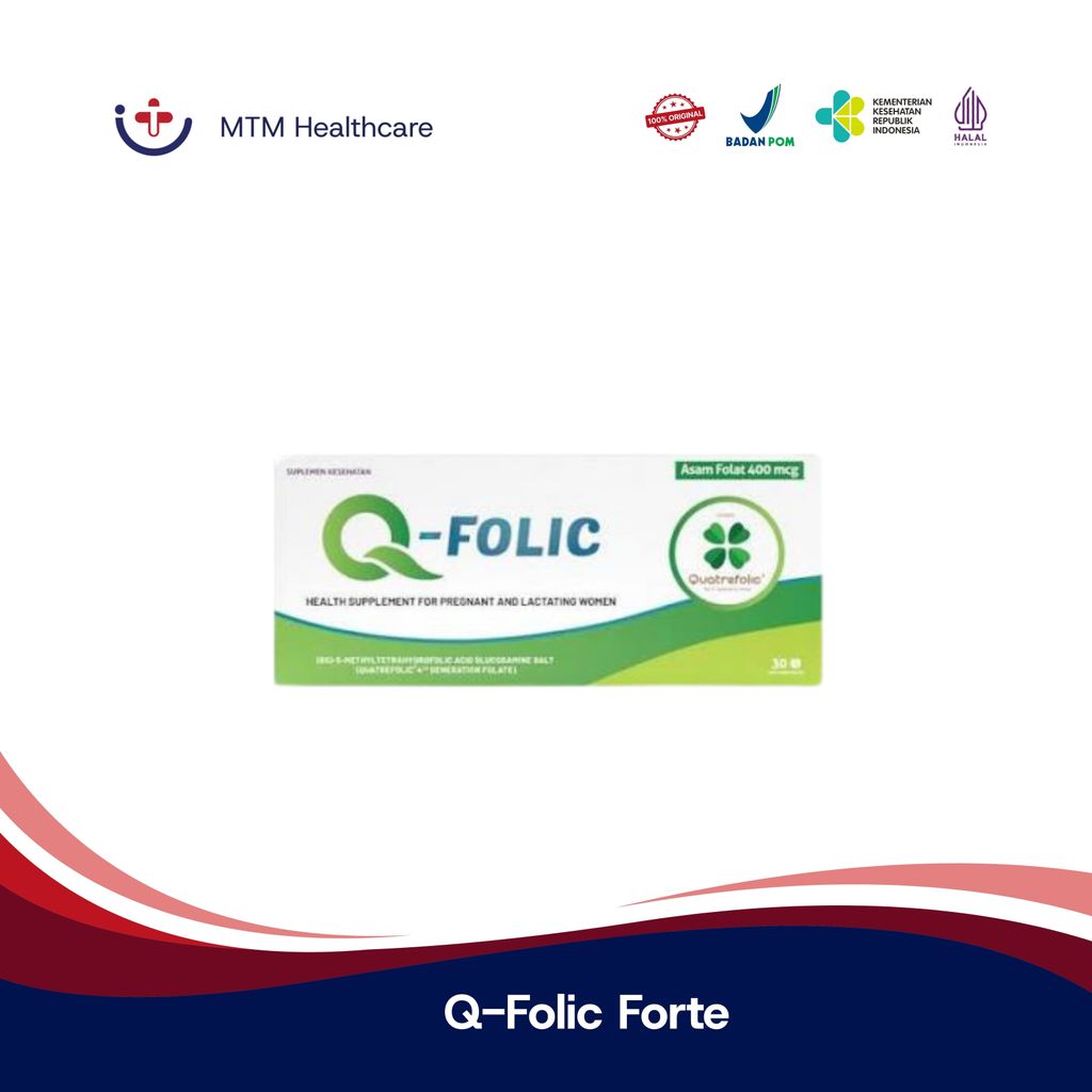 Q-Folic Q Folic Box Isi 30 Tablet Vitamin Suplemen Kehamilan