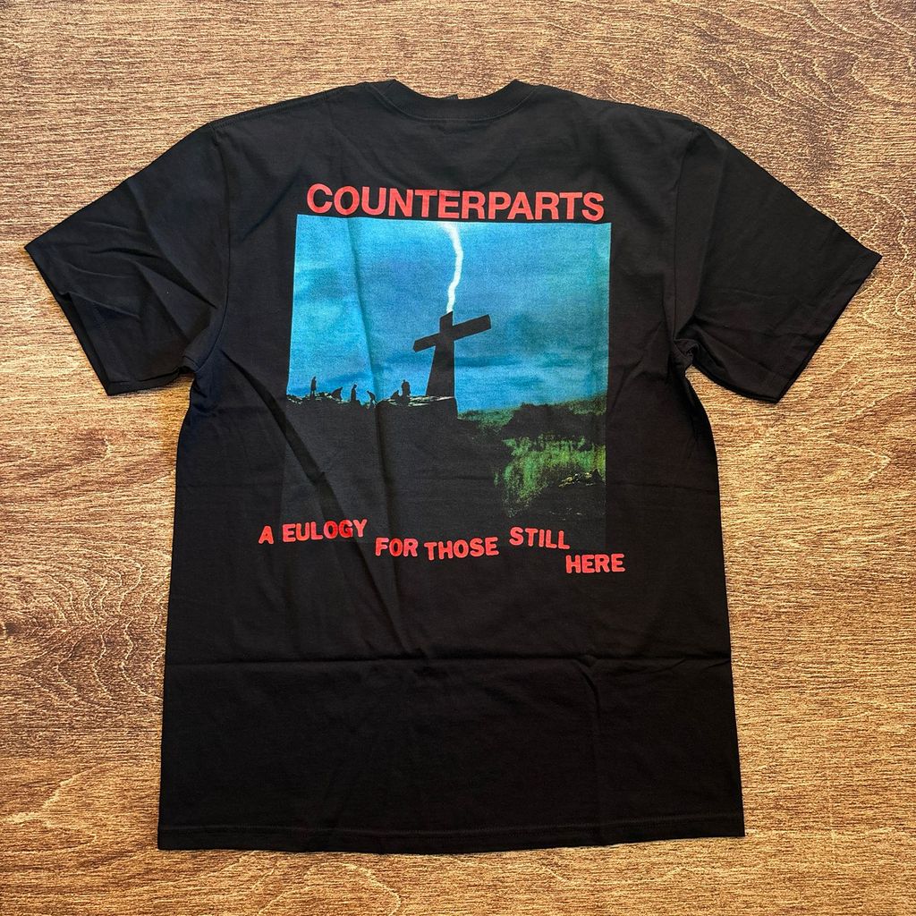 KAOS BAND OFFICIAL COUNTERPARTS CROSS BLACK TSHIRT ORIGINAL MERCHANDISE