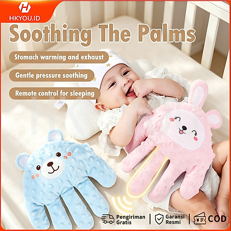 Telapak Tangan Pijat Bayi Elektrik – Boneka Penenang Bayi Getaran 3 Mode – Dapat Diisi Daya USB & Bi