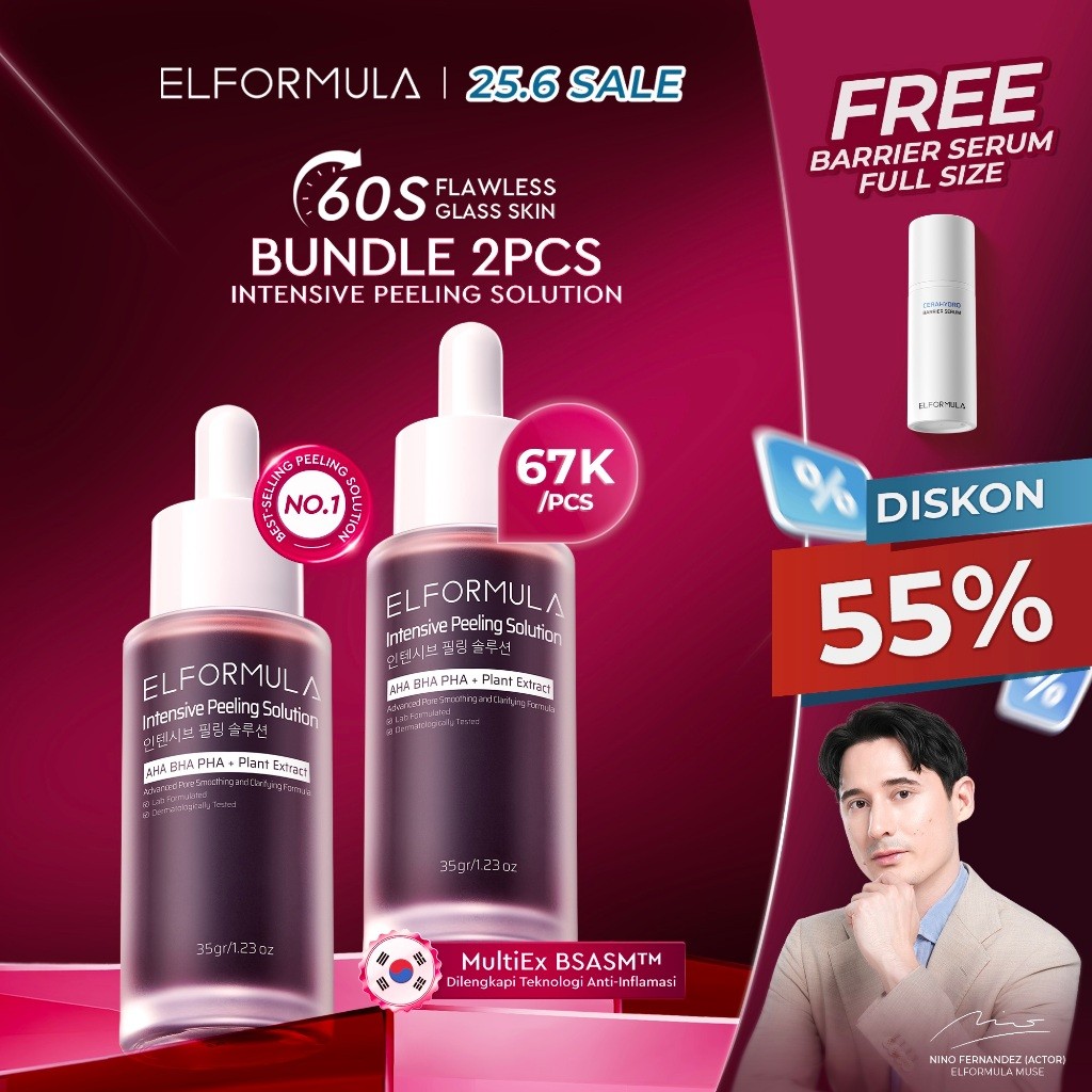 [FREE BARRIER SERUM] ELFORMULA Bundle 2pcs Intensive Peeling Solution - Peeling Serum Dark Spot Glas