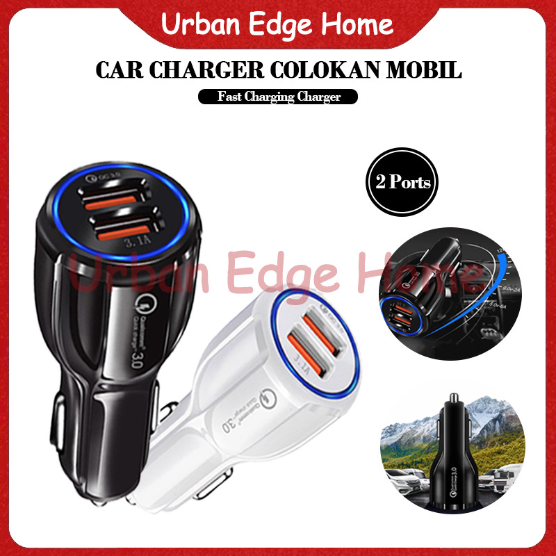 Pengisi Daya Cepat Ponsel Mobil,Adapter Charger / Adapter Car Charger Mobil / Quick Fast Charging2 U