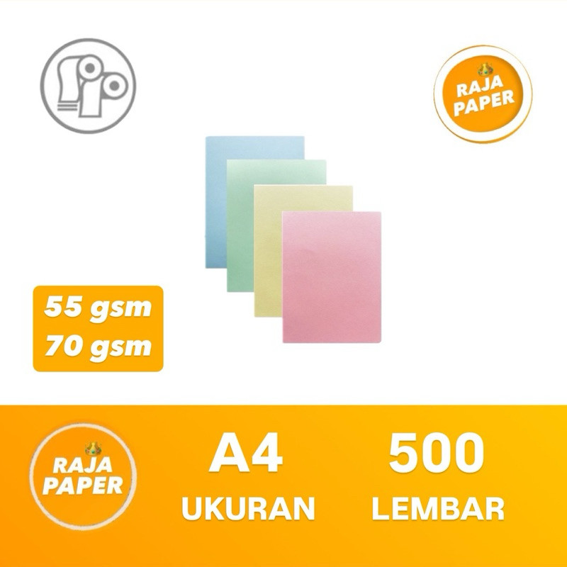 

Kertas HVS Warna Ukuran A4 500 Lembar 55 70 Gsm Gr Gram By PARISINDO ( 210 Mm x 297 Mm ) / ( 21 Cm x 29.7 Cm ) 1 Rim 500 Lbr 500 Pcs Kertas Print Kertas Fotocopy Fotocopy Paper Kertas Photocopy