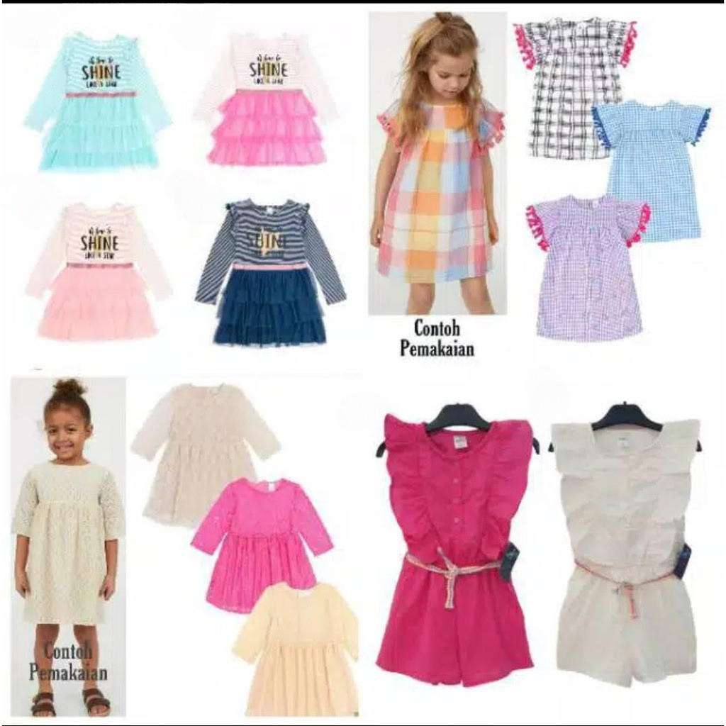 Pabrik Branded RESTOCK Wgl3s dress kids 2 3 5 6 years tahun putih hijau white green lace brukat broc